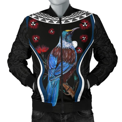 new-zealand-tui-bird-men-bomber-jacket-pohutukawa-black