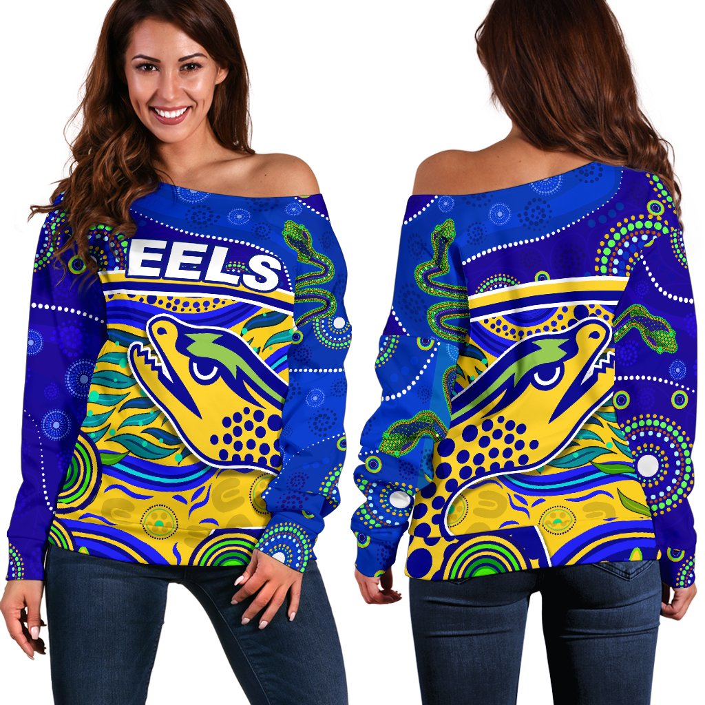 Eels Indigenous Special Off Shoulder Sweater Version Gold - Vibe Hoodie