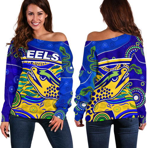 Eels Indigenous Special Off Shoulder Sweater Version Gold - Vibe Hoodie