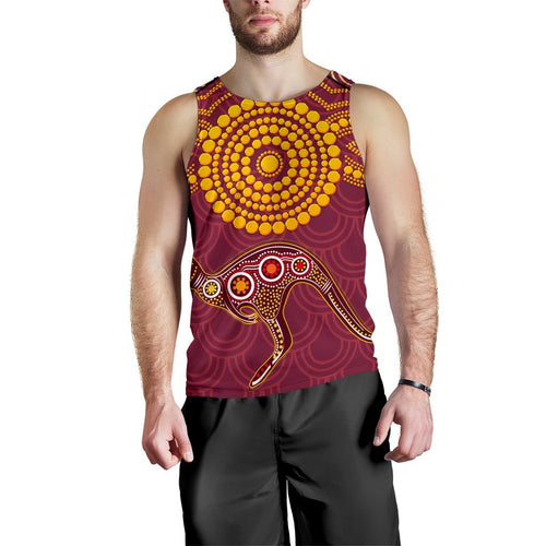aboriginal-mens-tank-top-aboriginal-kangaroo