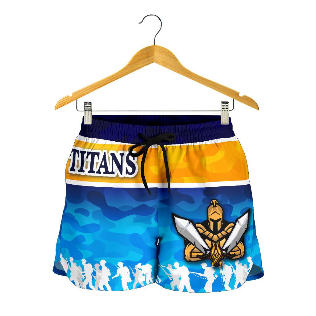 Gold Coast Women Shorts Titans Gladiator Anzac Day 2021 Version - Camouflage - Vibe Hoodie