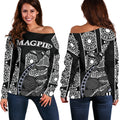 Magpies Off Shoulder Sweater Aboriginal - Vibe Hoodie