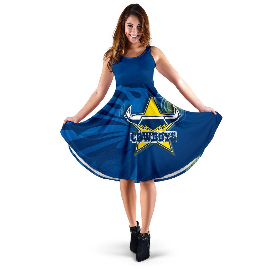 Cowboys Fire Women's Dress North Queensland - Vibe Hoodie