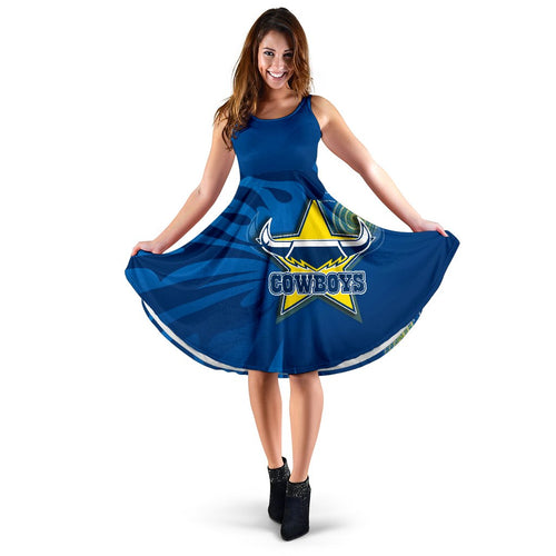 Cowboys Fire Women's Dress North Queensland - Vibe Hoodie