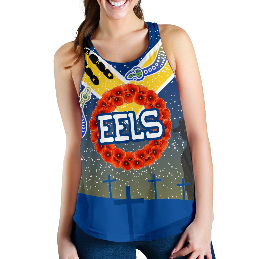 Parramatta Eels Anzac Women Racerback Tank Ethnic Style - Vibe Hoodie