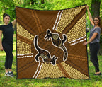 aboriginal-premium-quilt-australia-kangaroo-brown-dot-painting