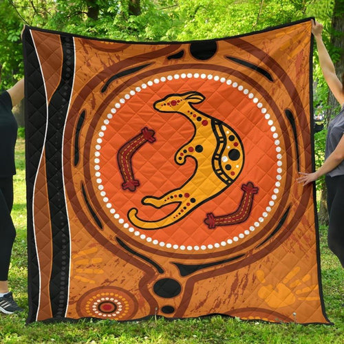 aboriginal-premium-quilt-indigenous-snake-hand-brown-color