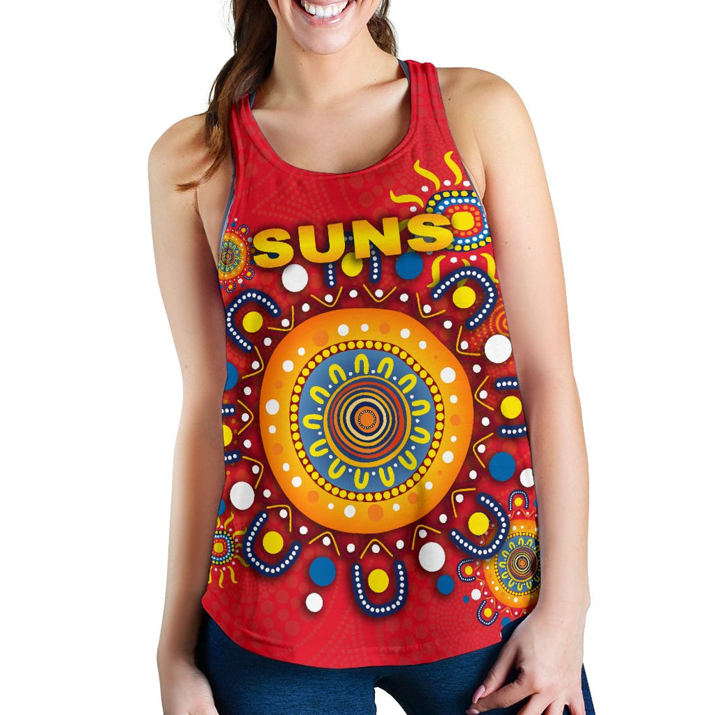 Gold Coast Women Racerback Tank Suns Indigenous - Vibe Hoodie