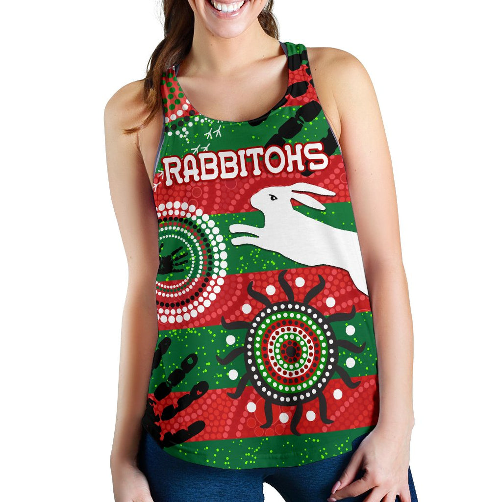 South Sydney Rabbitohs Indigenous Women Racerback Tank Country Style No.1 - Vibe Hoodie