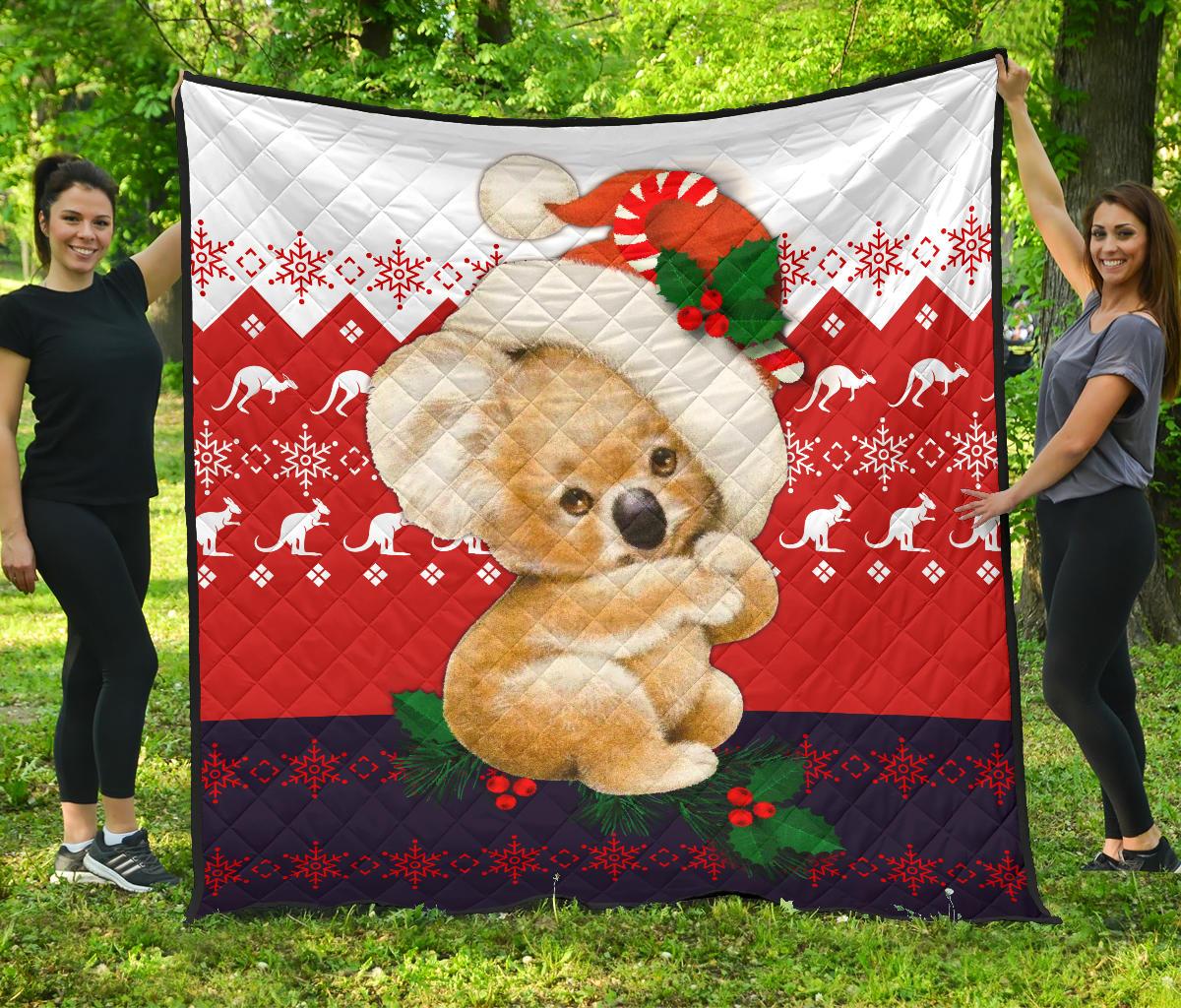 christmas-premium-quilts-koala-coverlets-kangaroo-symbol-snowflakes