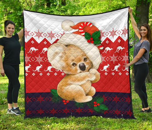 christmas-premium-quilts-koala-coverlets-kangaroo-symbol-snowflakes