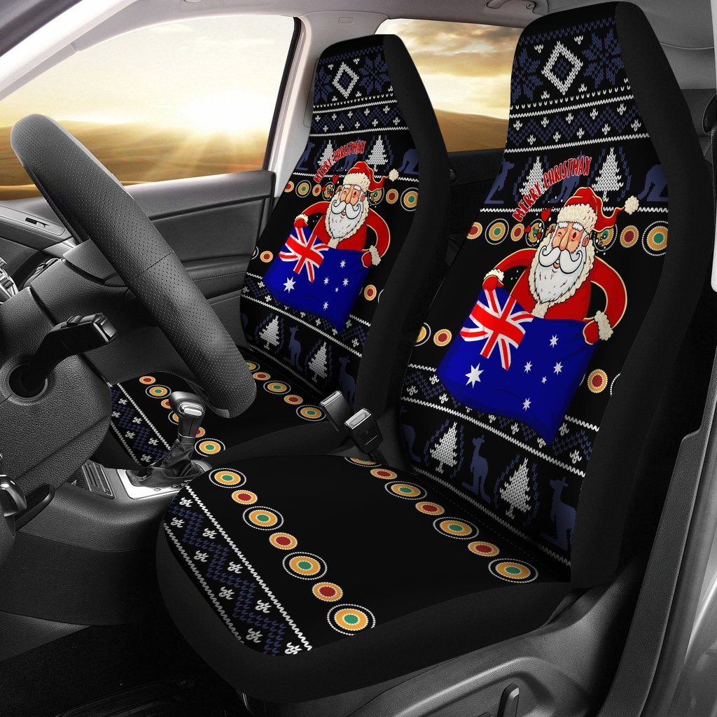 christmas-car-seat-covers-australia-santa-claus-hold-the-flag-black