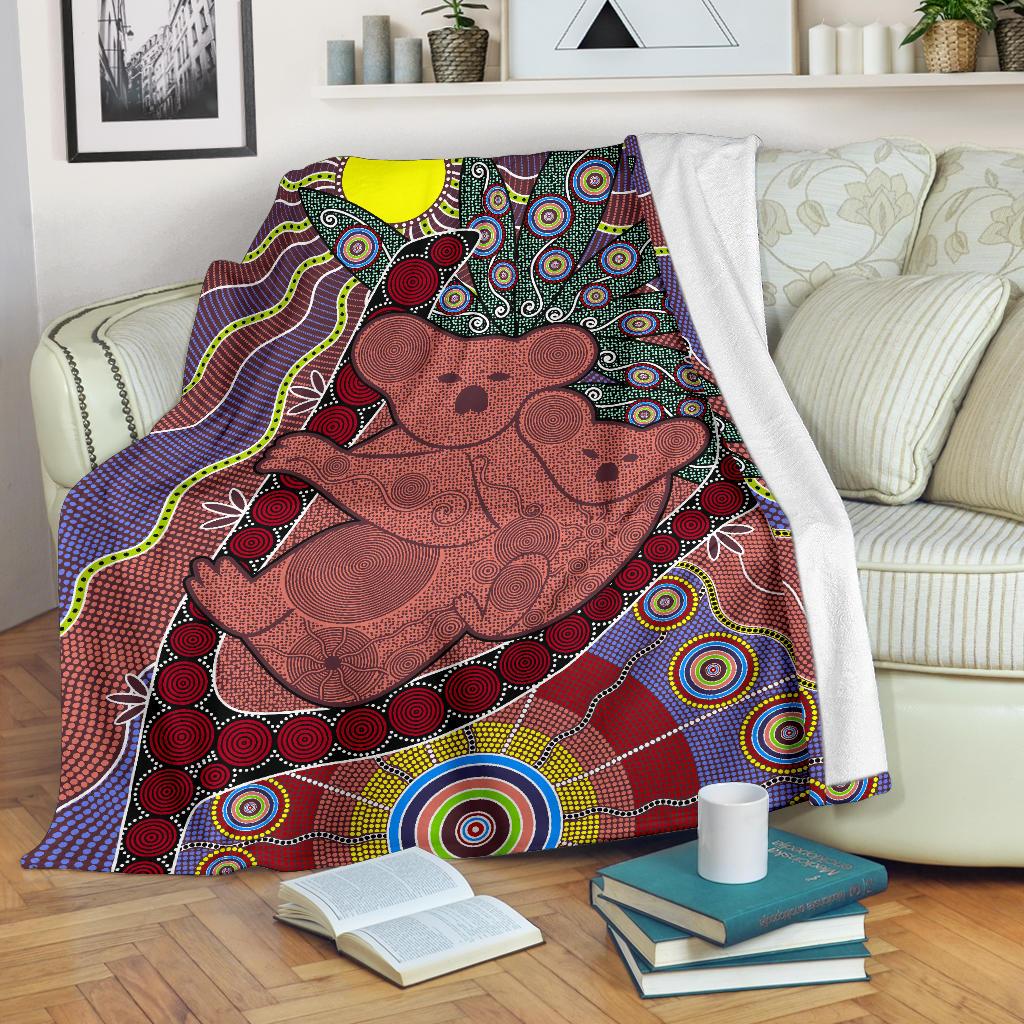 premium-blanket-koala-blanket-aboriginal-patterns