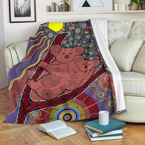 premium-blanket-koala-blanket-aboriginal-patterns