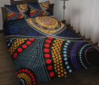 quilt-bed-set-aboriginal-dot-panting-art-with-snake