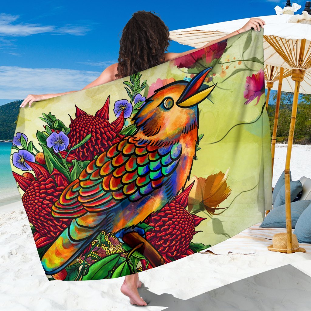 sarong-australia-kookaburra-with-waratah
