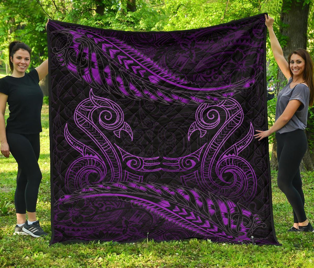 aotearoa-premium-quilt-purple-maori-manaia-with-silver-fern