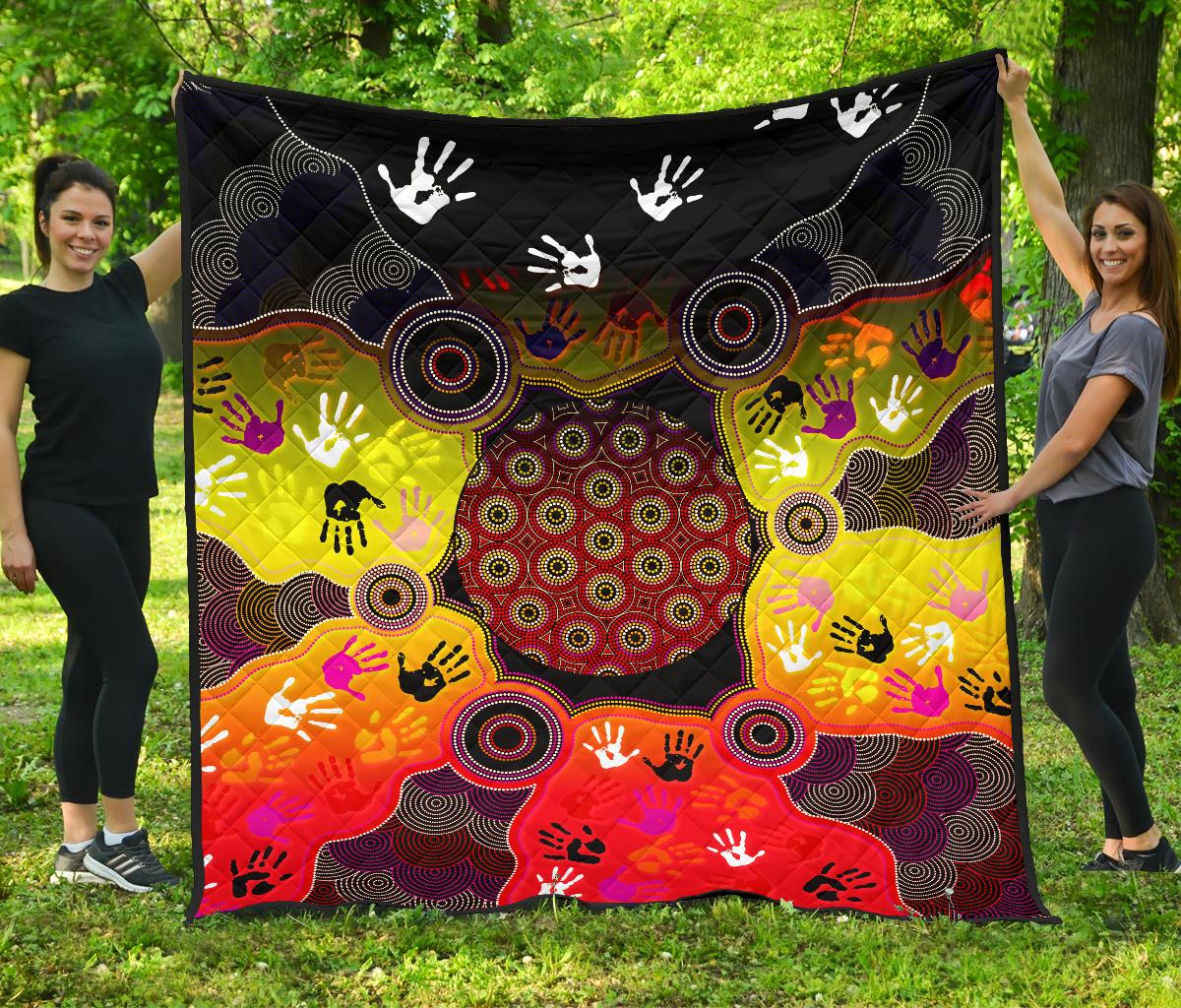 aboriginal-premium-quilt-indigenous-circle-dot-painting-hand-art