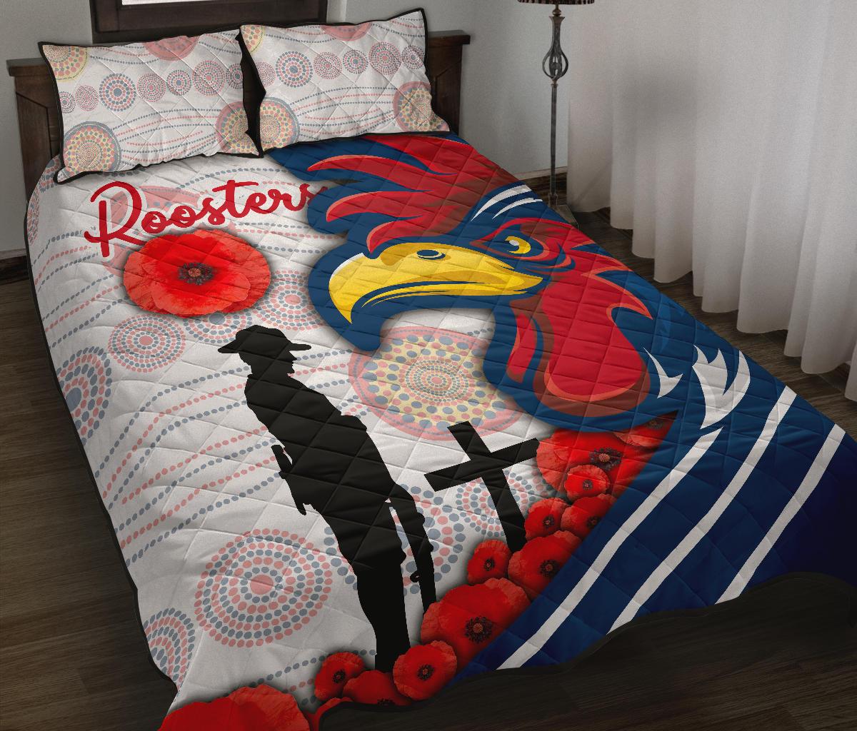 australia-roosters-quilt-bed-set-anzac-day-three-tiles-style