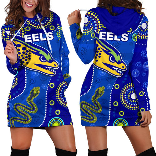 eels-indigenous-women-hoodie-dress-competitive