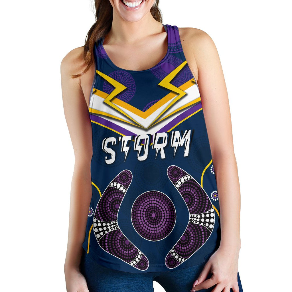 Storm Women Racerback Tank Melbourne Indigenous Champion - Vibe Hoodie