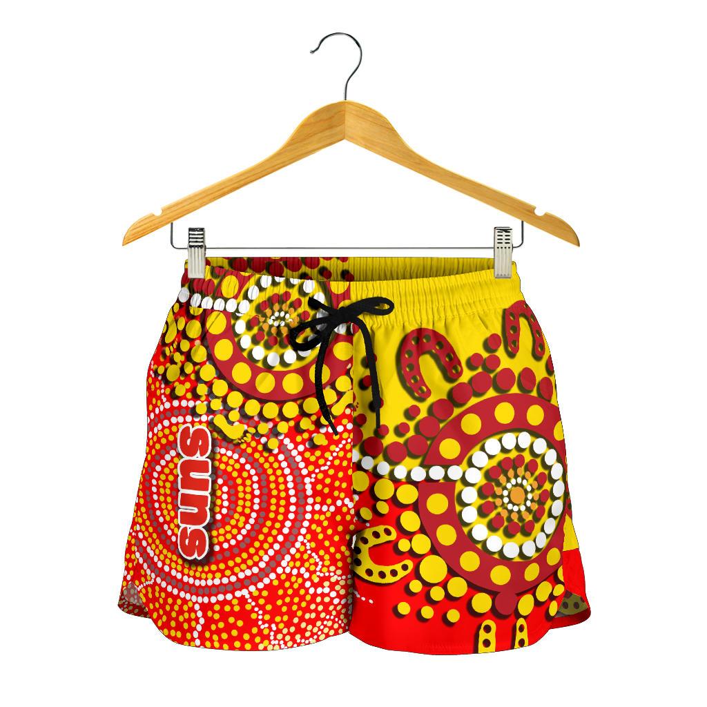 Gold Coast All Over Print Women's Shorts Sun Aboriginal - Vibe Hoodie