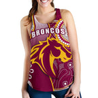 Broncos Indigenous Women Racerback Tank Brisbane Strong - Vibe Hoodie
