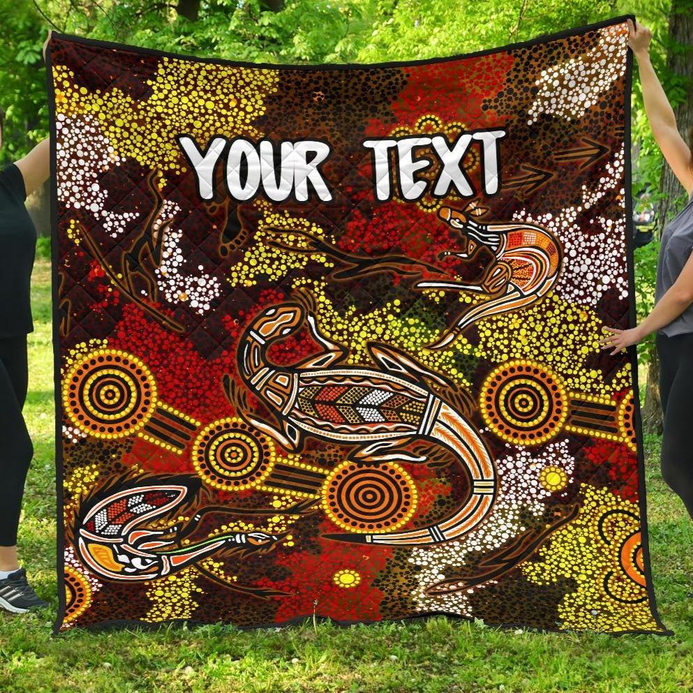 custom-aboriginal-premium-quilt-kangaroo-and-lizard-dot-painting-art