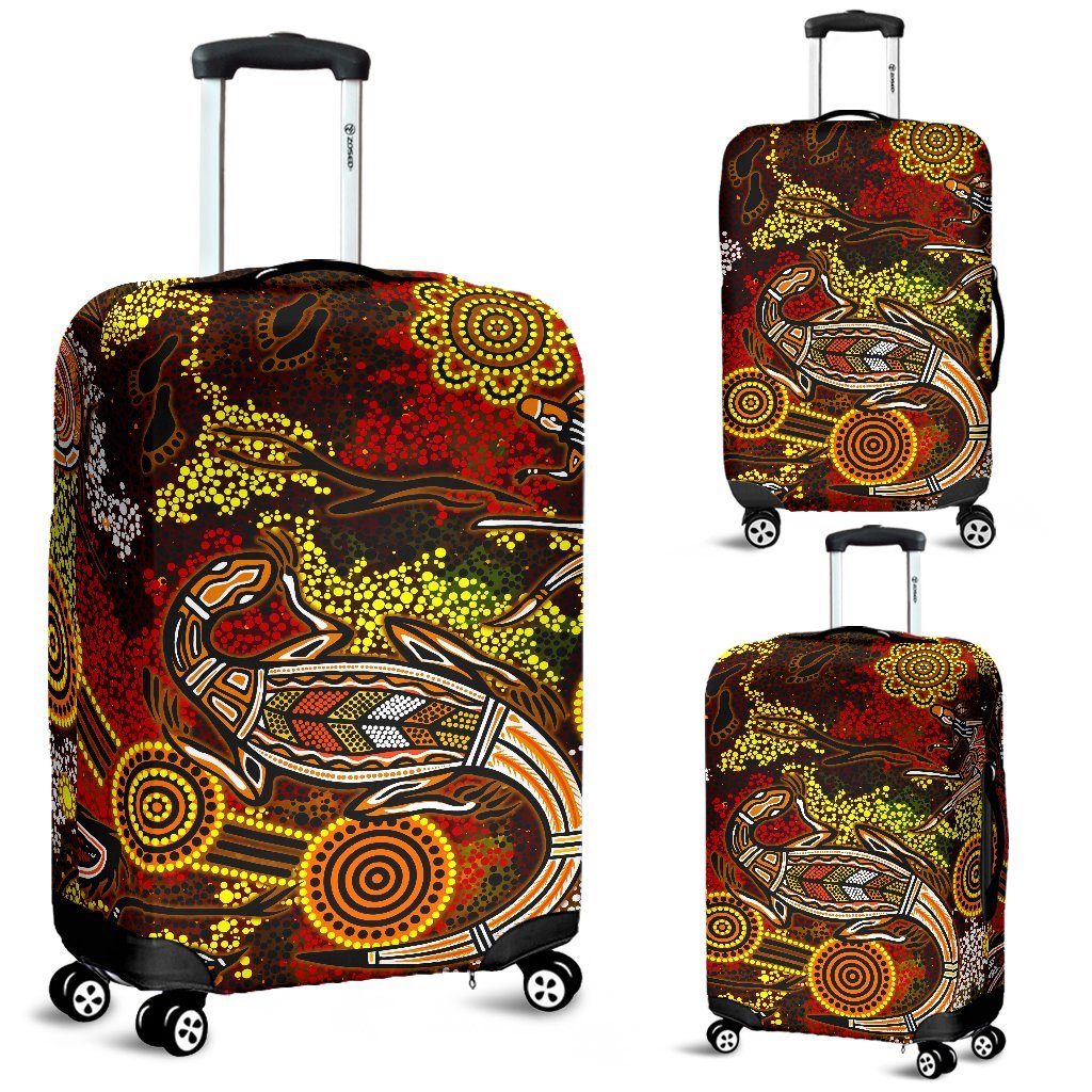 aboriginal-luggage-covers-kangaroo-and-lizard-dot-painting-art