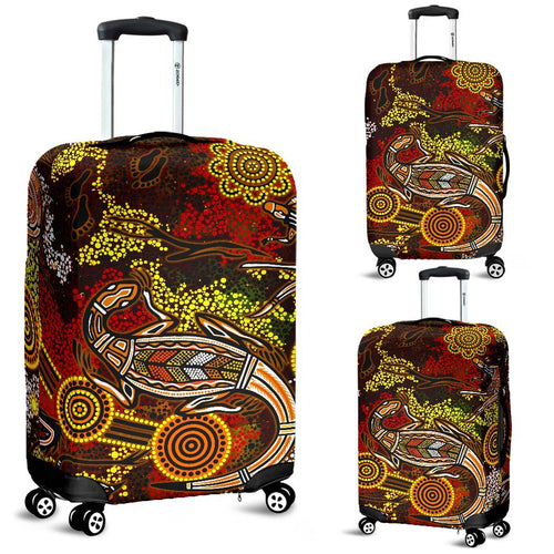 aboriginal-luggage-covers-kangaroo-and-lizard-dot-painting-art