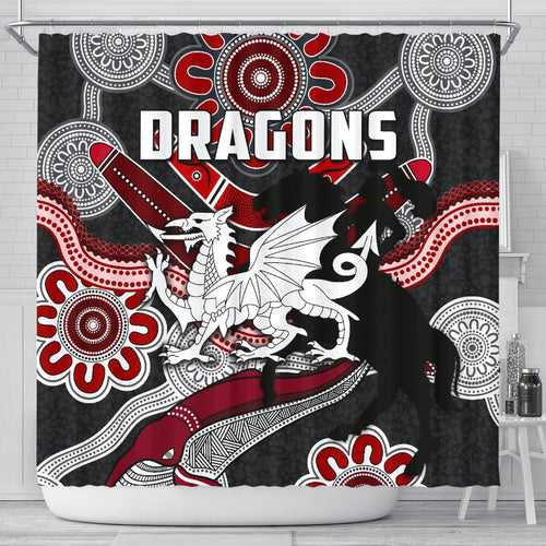 dragons-shower-curtain-st-george-indigenous-black