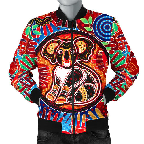aboriginal-mens-bomber-jacket-koala-and-hand-art-dot-painting-jacket