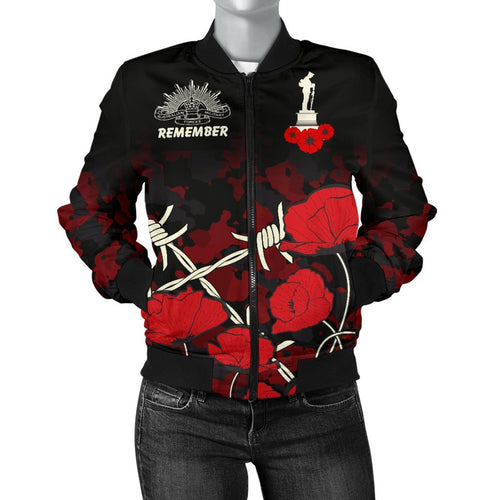 anzac-womens-bomber-jacket-anzac-with-remembrance-poppy-flower-ver2