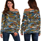 Indigenous All Stars Women's Off Shoulder Sweater - Vibe Hoodie