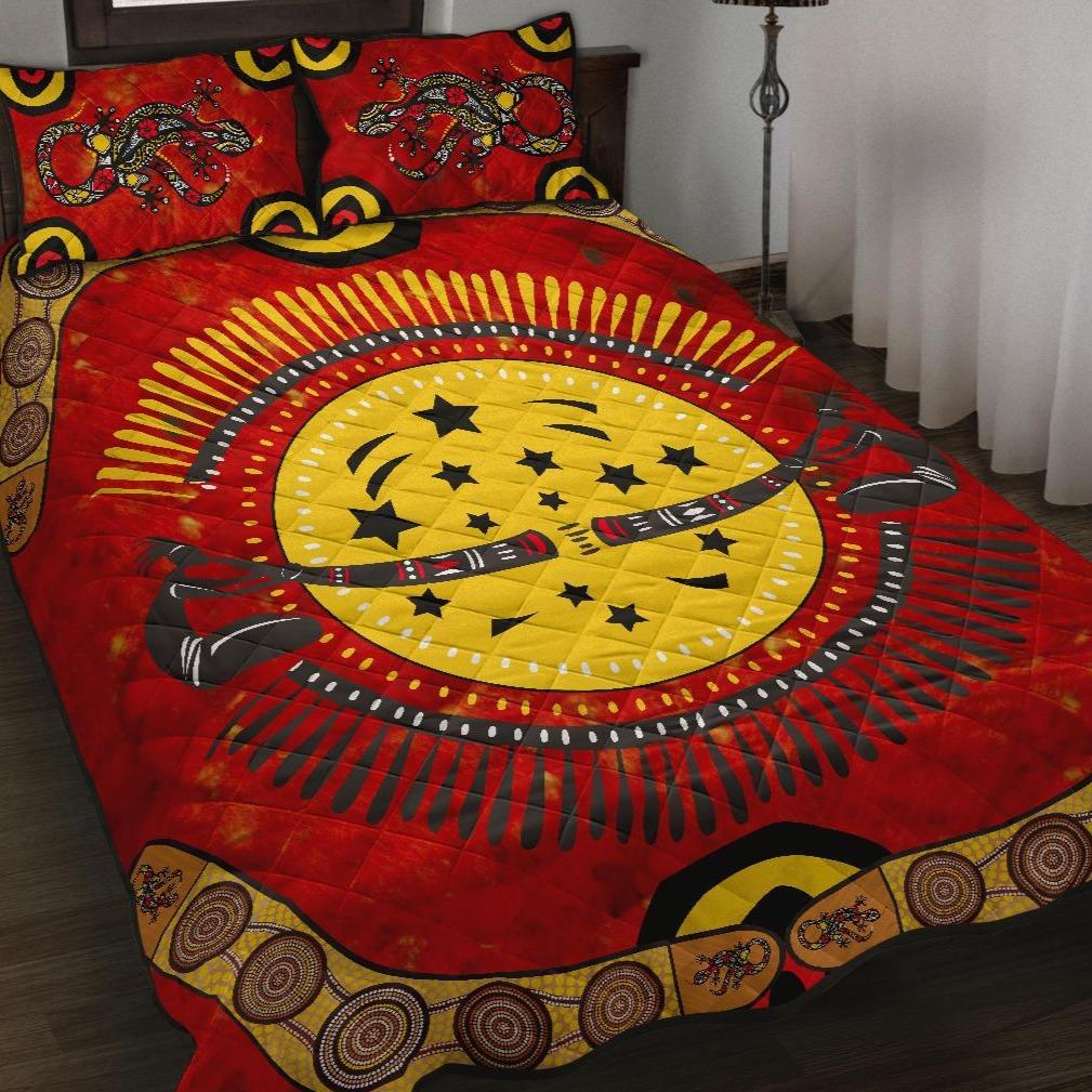 aboriginal-quilt-cover-set-lizard-and-boomerang-patterns