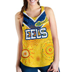 Parramatta Eels Women Racerback Tank Ethnic Style - Vibe Hoodie