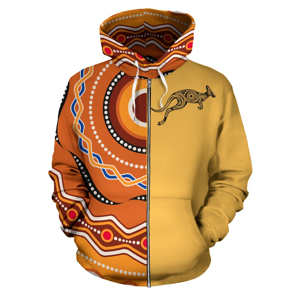 aboriginal-zip-up-hoodie-kangaroo-dot-painting-australia-patterns