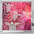 aboriginal-shower-curtain-sea-turtle-with-indigenous-patterns-pink