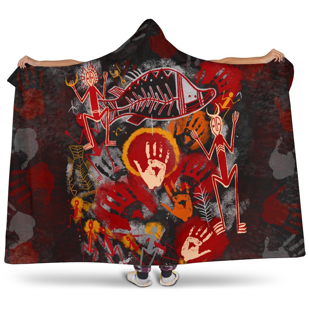 aboriginal-hooded-blanket-indigenous-fish-hand-art