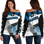 Sharks Women's Off Shoulder Sweater - Vibe Hoodie