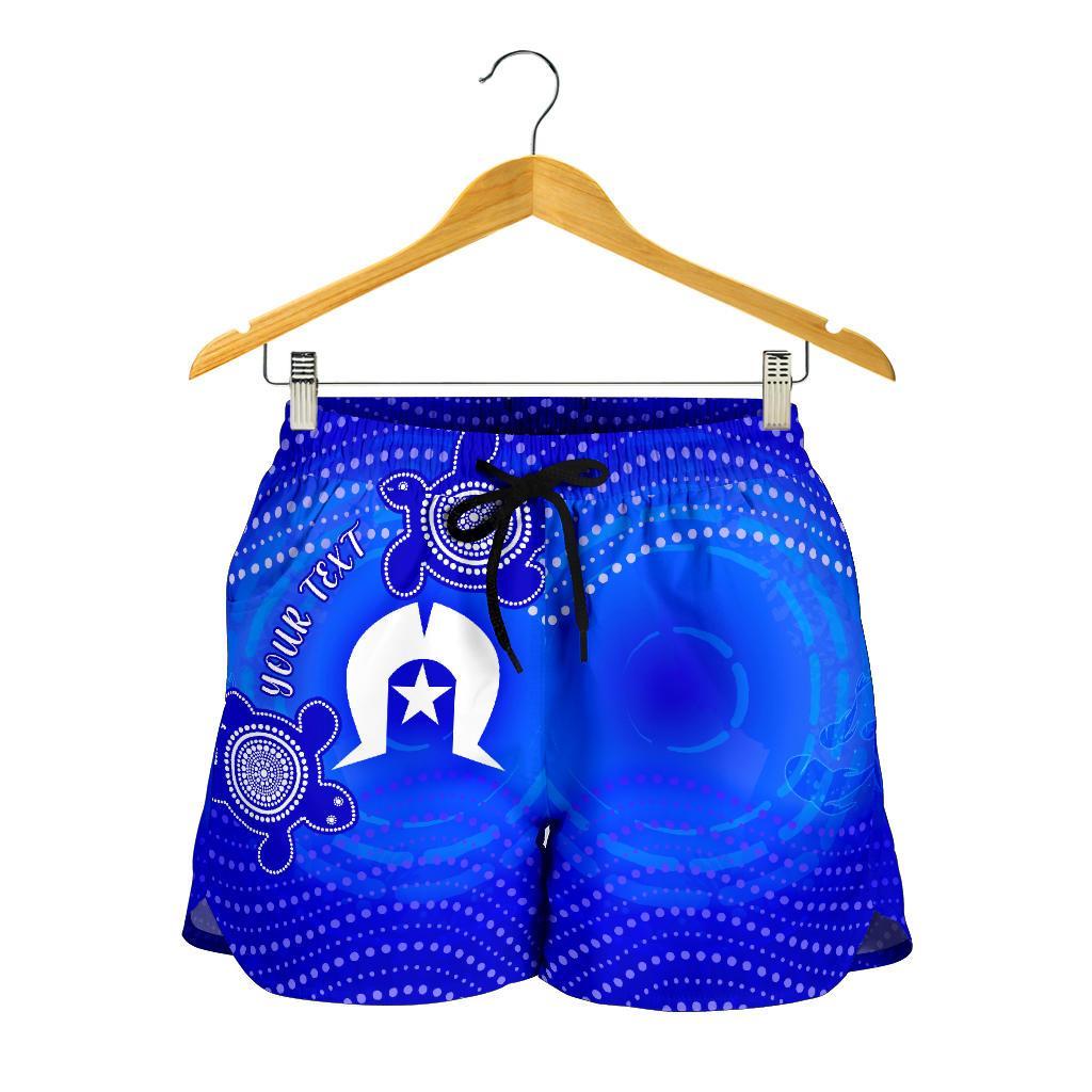 [Custom] Torres Strait IslandersAll Over Print Women's Shorts- Torres Symbol With Indigenous Turtle - Vibe Hoodie
