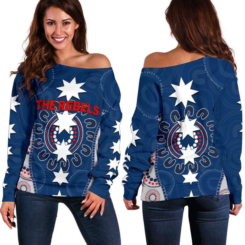 The Rebels Women's Off Shoulder Sweater Aboriginal - Vibe Hoodie