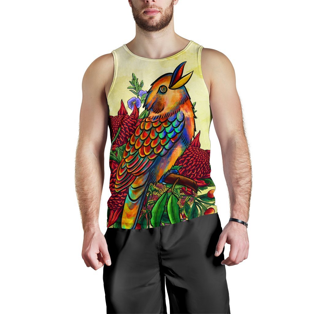 mens-tank-top-australia-kookaburra-with-waratah