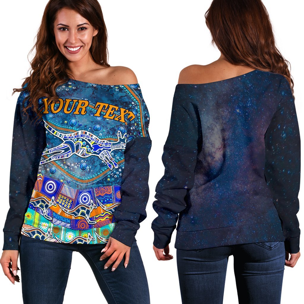 (Custom text) Shoulder Sweaters - Kangaroo Dreaming - Vibe Hoodie