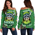 Raiders Women Off Shoulder Sweater Aboriginal - Vibe Hoodie