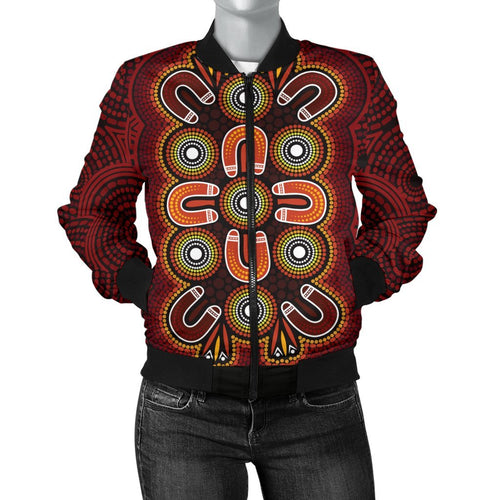 aboriginal-womens-bomber-jacket-aboriginal-dot-painting-flowers-style