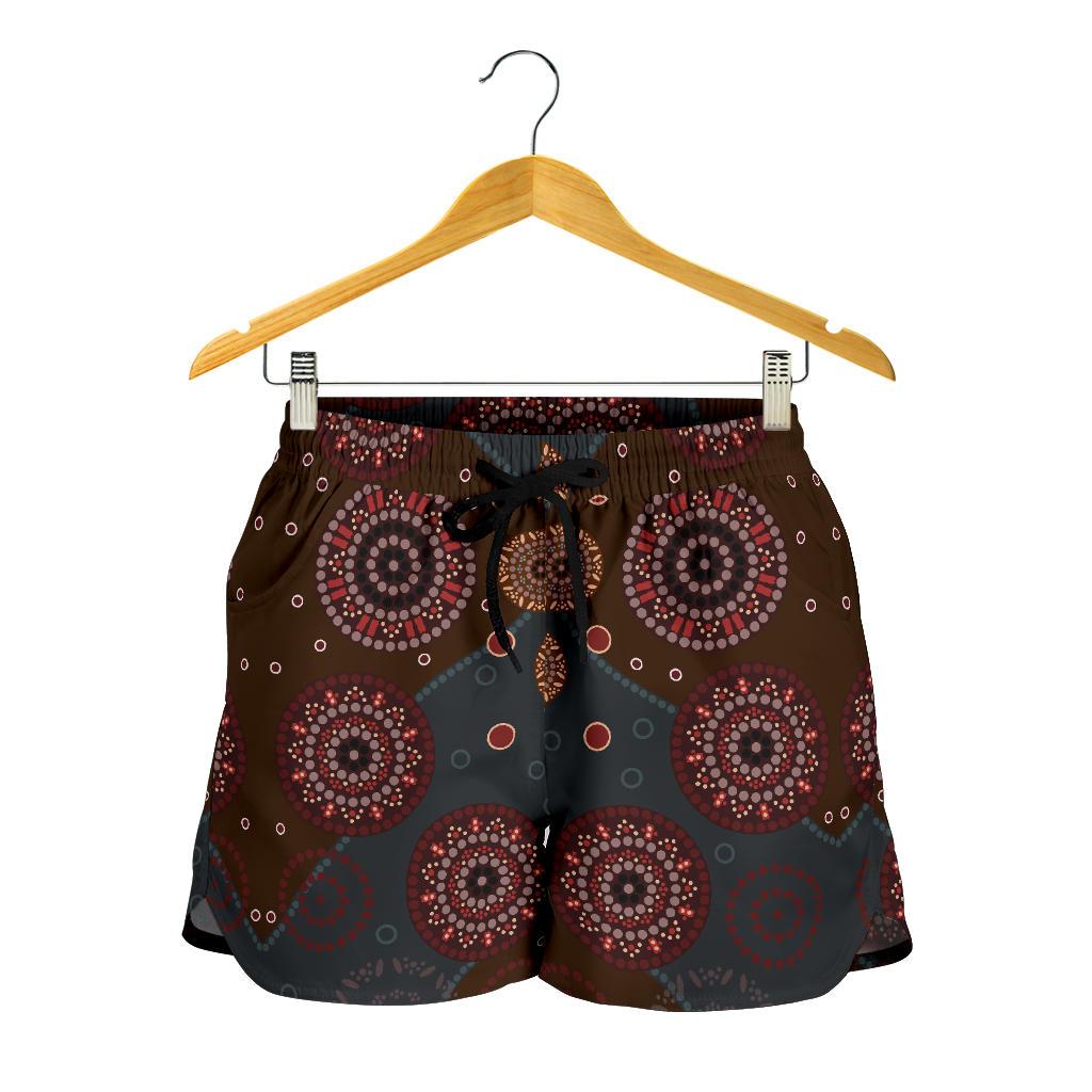 Aboriginal Shorts, Indigenous Dot Painting Short Women 02 - Vibe Hoodie