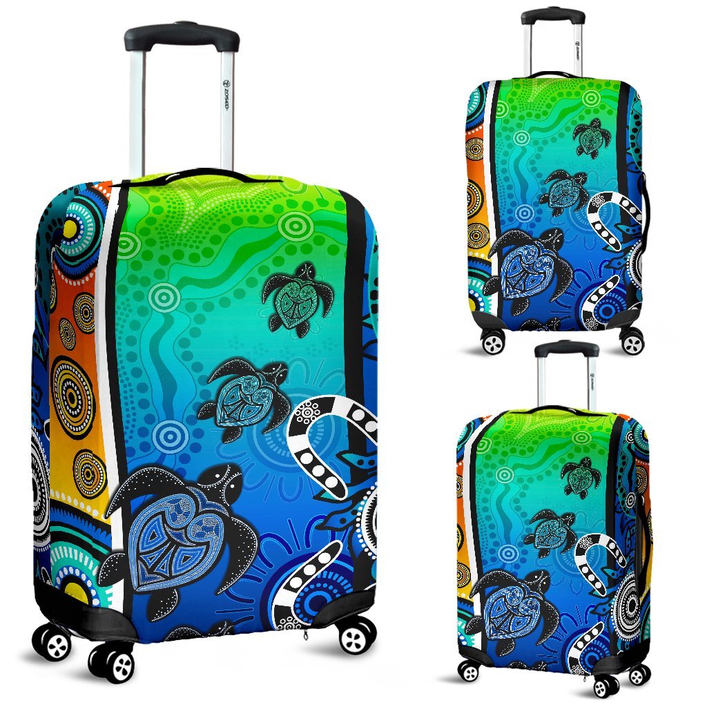 aboriginal-luggage-covers-indigenous-turtle-dot-painting-art