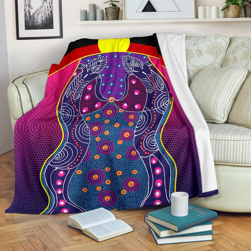 premium-blanket-aboriginal-sublimation-dot-pattern-style-violet