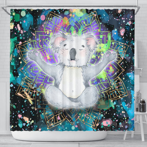 shower-curtain-koala-shower-curtain-meditating-color-art-ver01